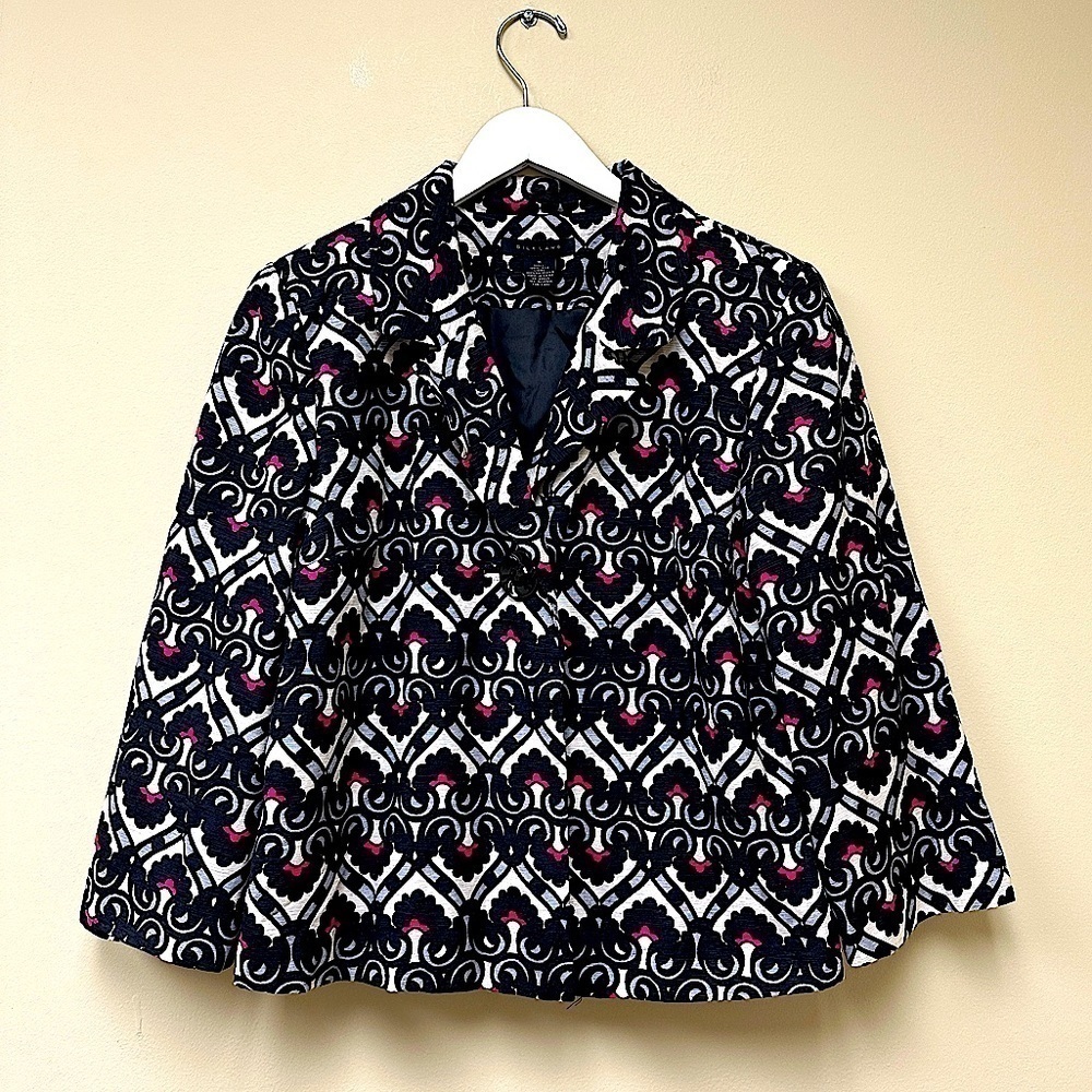100% Silk Colorful Medium Unique Art Blazer